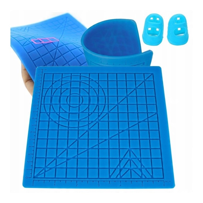 Mata silikonowa do pracy z długopisem 3D, podkładka z szablonem 17cm x 17cm