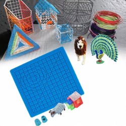 Mata silikonowa do pracy z długopisem 3D, podkładka z szablonem 17cm x