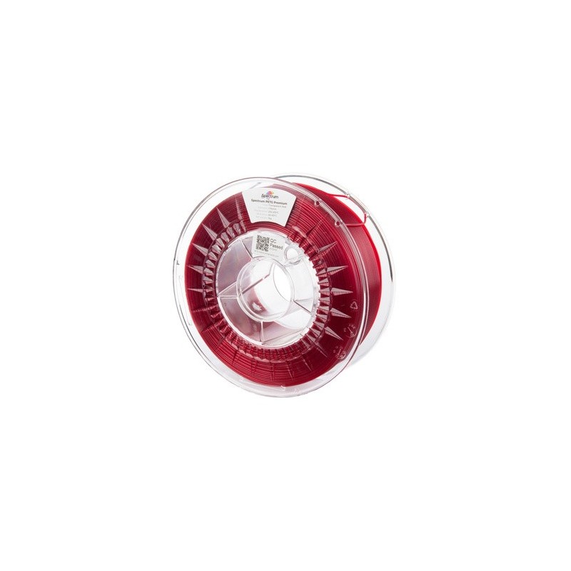 Filament Spectrum PET-G Premium Transparent Red 1kg 1.75mm