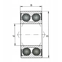 Łożysko Kulkowe Skośne KOYO 17x40x17,50_1