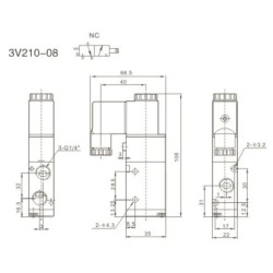 Zestaw przygotowania powietrza Airtac GFR 200-08 z zaworem odcinającym_1